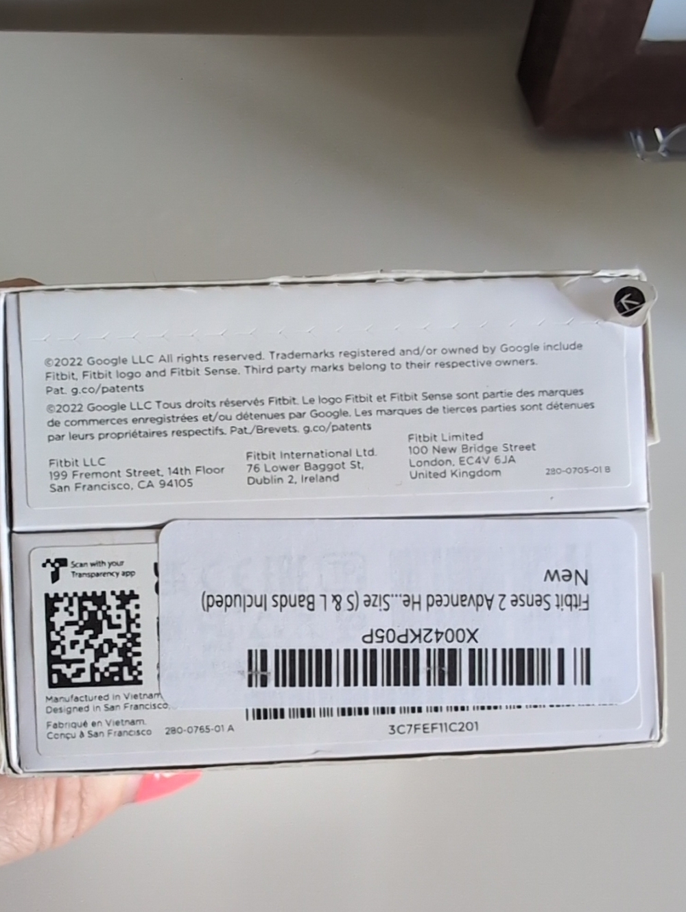 fitbit Sense 2 Smartwatch - Light Blue Band with Gold Case - Picture 2 of 5
